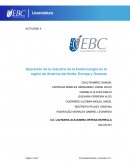 Operación de la industria de la biotecnología en la región de América del Norte, Europa y Oceanía
