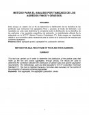 METODO PARA EL ANALISIS POR TAMIZADO DE LOS AGREDOS FINOS Y GRUESOS