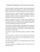 PENSAMIENTO ÁLGEBRAICO, UN RETO PARA LA EDUCACION