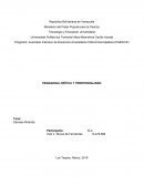 Pedagogia critica y territorialidad