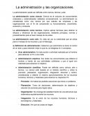 La administración y las organizaciones