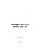 GESTIÓN DE NEGOCIOS INTERNACIONALES