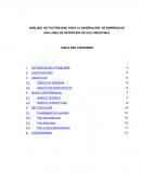 ANÁLISIS DE FACTIBILIDAD PARA LA GENERACIÓN DE EMPRESA DE UNA LINEA DE RETORCIDO DE HILO INDUSTRIAL