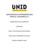 Administracion de empresas. Liderazgo, modelos Yasiro S.A. de C.V