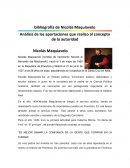 Bibliografia de Nicolas Maquiavelo y la aportacion hacia la autoritarismo