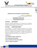 INFORME EJECUTIVO OPERACIONES POLICIALES