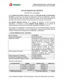 Acta de finiquito de contrato