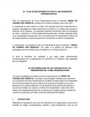 PLAN DE MEJORAMIENTO PARA EL MEJORAMIENTO ORGANIZACIONAL