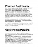 Gastronomia Peruana (español/inglés )