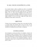 EL MAL USO DE LOS BAÑOS EN LA ENSI