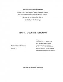APARATO GENITAL FEMENINO. Página 1