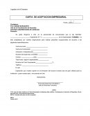 CARTA DE ACEPTACION EMPRESARIAL