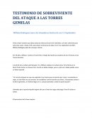 TESTIMONIO A SOBREVIVEINTE DE ATAQUE DE TORRES GEMELAS