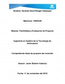 Compartiendo ideas de proyecto de inversión