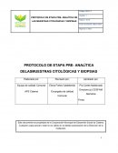 PROTOCOLO DE ETAPA PRE- ANALÍTICA DELASMUESTRAS CITOLÓGICAS Y BIOPSIAS