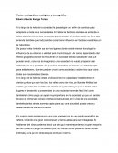 Factor sociográfico, ecológico y demográfico