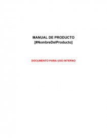 Manual de producto. Página 1