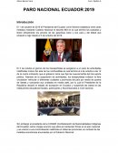 Paro Nacional Ecuador 2019