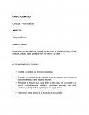 CAMPO FORMATIVO: Lenguaje Y Comunicación