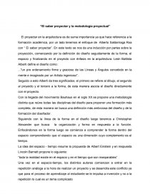 El saber proyectar y la metodología proyectual. Página 1