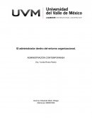 El administrador dentro del entorno organizacional