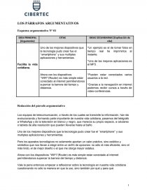 LOS PÁRRAFOS ARGUMENTATIVOS. Página 1