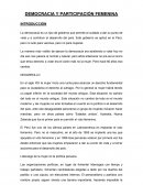 DEMOCRACIA Y PARTICIPACIÓN FEMENINA