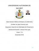 Salud mental en México (Enfocado a la enfermería)