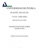 Protocolo de tesis No reeleccion del poder legislativo