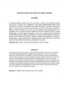 CONSTRUCCIÓN DE UNA FUENTE DE PODER VARIABLE