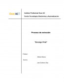 Proceso de extrusión “Encargo Final”