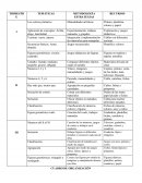 Cuadro de organización. Los colores primarios