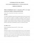 Modelo de Rehabilitación Social y la reinserción de PPL´s en el campo Laboral de las Ciudades de Ambato periodo 2014-2018