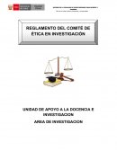 Reglamento del Comité de Ética en Investigación Institucional del Hospital Vitarte