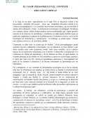 EL VALOR PEDAGOGICO EN EL CONTEXTO EDUCATIVO VIRTUAL
