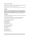 Aprovecha el Tiempo- Comentario Crítico