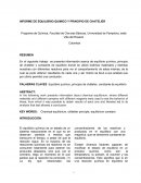 INFORME DE EQUILIBRIO QUIMICO Y PRINCIPIO DE CHATELIER