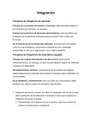 Principios de integración de personal