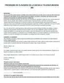 PROGRAMA DE CLAUSURA DE LA ESCUELA TELESECUNDARIA 366