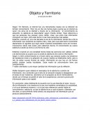 Objeto y Territorio