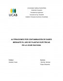 Alteraciones por contaminación de gases mediante el uso de plantas eléctricas en la UCAB Guayana