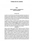 ENSAYO SOBRE EL LIDERAZGO DE JESÚS DE NAZARET
