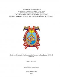 Software Orientado a la Comprension Lectora en Estudiantes de Nivel Primario. Página 1
