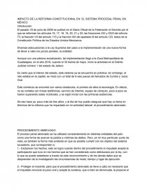IMPACTO DE LA REFORMA CONSTITUCIONAL EN EL SISTEMA PROCESAL PENAL EN MÉXICO . Página 1