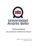 ¿De que depende la demanda de cerveza?