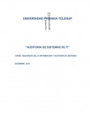 Auditoria de sistemas IT