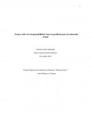 Ensayo sobre la irresponsabilidad como un problema para la educación actual