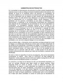 ENSAYO ADMINISTRACIÓN DE PRODUCTOS