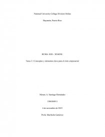 Tarea 3.1 Conceptos y elementos clave para el éxito empresarial. Página 1