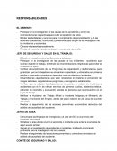 RESPONSABILIDADES. COMUNICACIÓN Y NOTIFICACIÓN DE ACCIDENTE E INCIDENTE